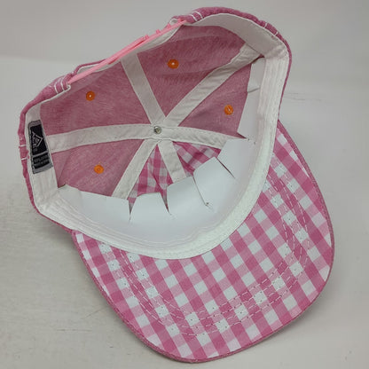 ACE USA Snapback Hat Pink One Size Bryce Canyon Utah Gingham Underbrim Cotton