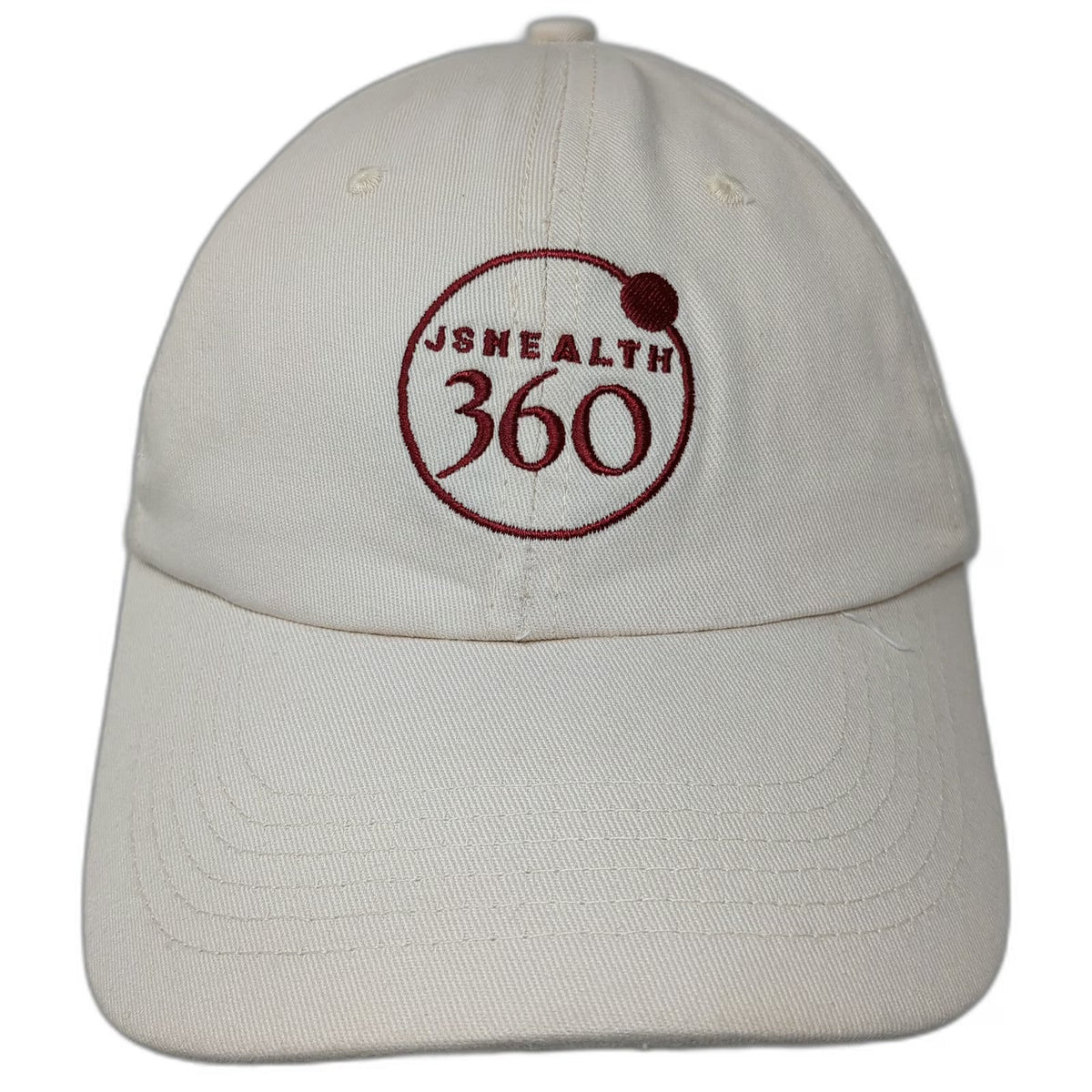 JSHealth 360 Baseball Cap Beige One Size Slideback Hat Embroidered Adjustable