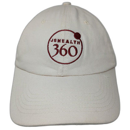 JSHealth 360 Baseball Cap Beige One Size Slideback Hat Embroidered Adjustable