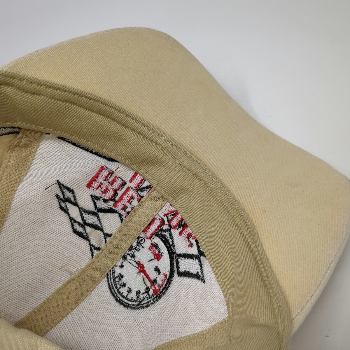 Kudzu Red Line Racing Lubricants Baseball Cap Beige One Size Snapback Hat Logo