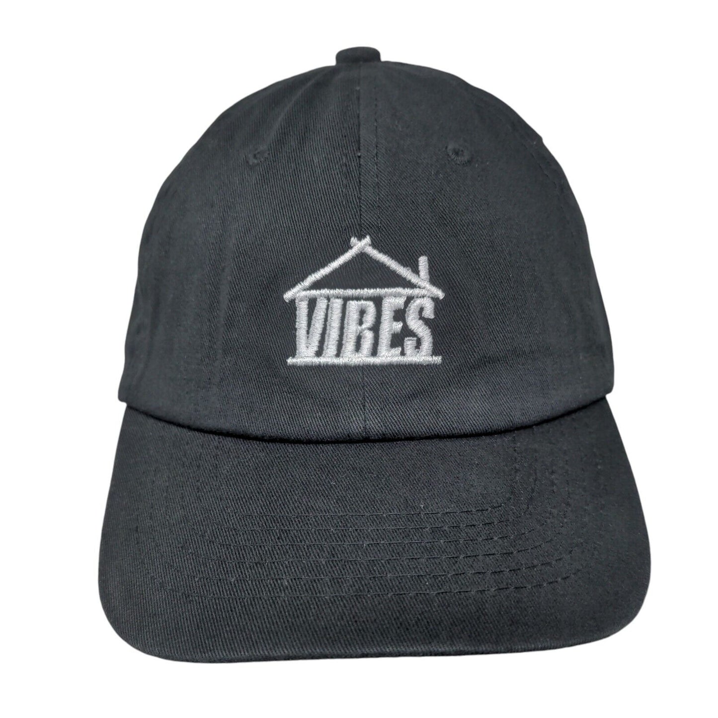 Vibes Liddy Supply Slideback Hat Black OSFA Adjustable Embroidered