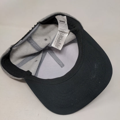 Beechfield Snapback Hat Gray One Size Adjustable Colorblock 6 Panel Blank