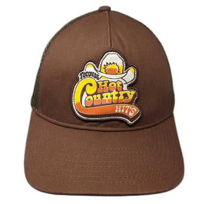 Tecovas Brown One Size Trucker Hat Mesh Snapback Hot Country Hits Logo Patch