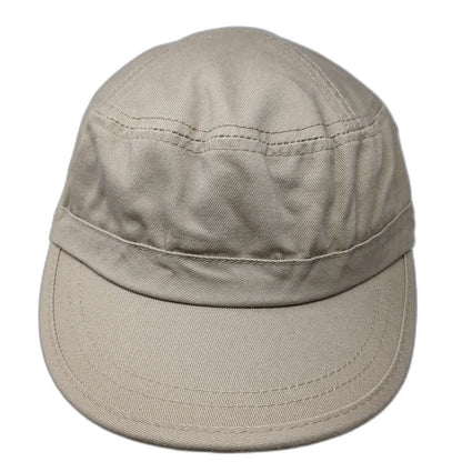 Army Cap Beige One Size Cotton Adjustable Strapback Solid Plain Military Hat