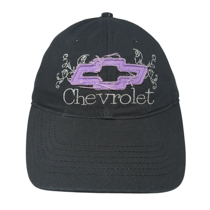 Chevrolet Strapback Hat Black One Size Adjustable 6 Panel General Motors