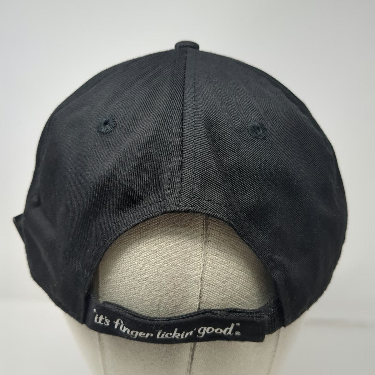 KFC Baseball Cap Gray Black One Size 11 Herbs & Spices Finger Lickin Good Hat