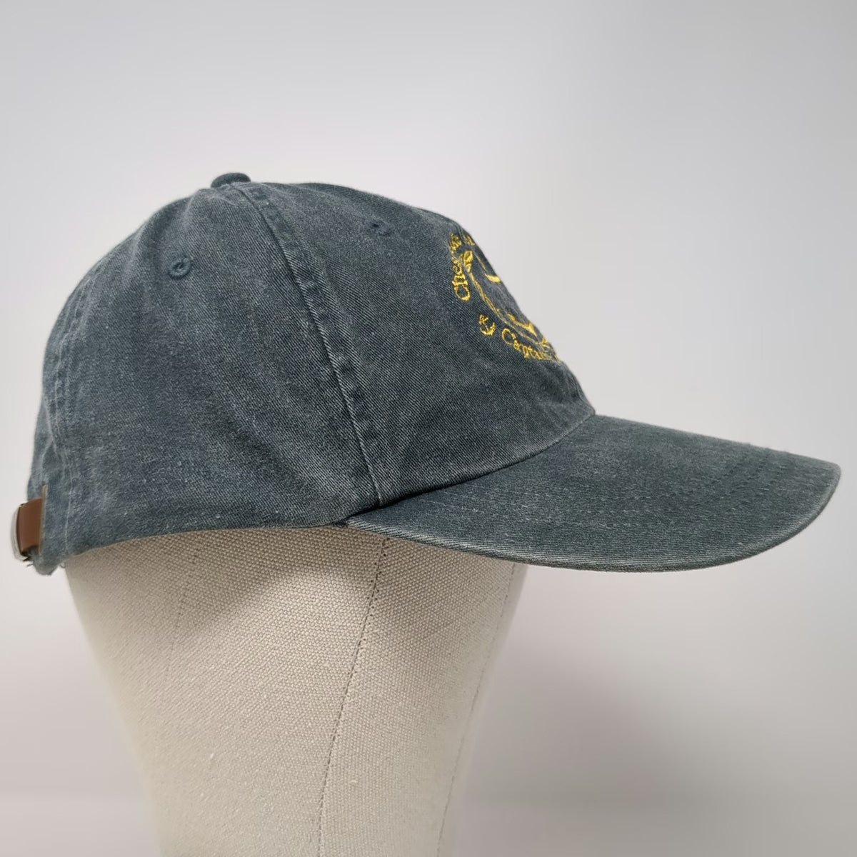 Adams Baseball Cap Green One Size Chesapeake Area Captains Hat Anchor Leather