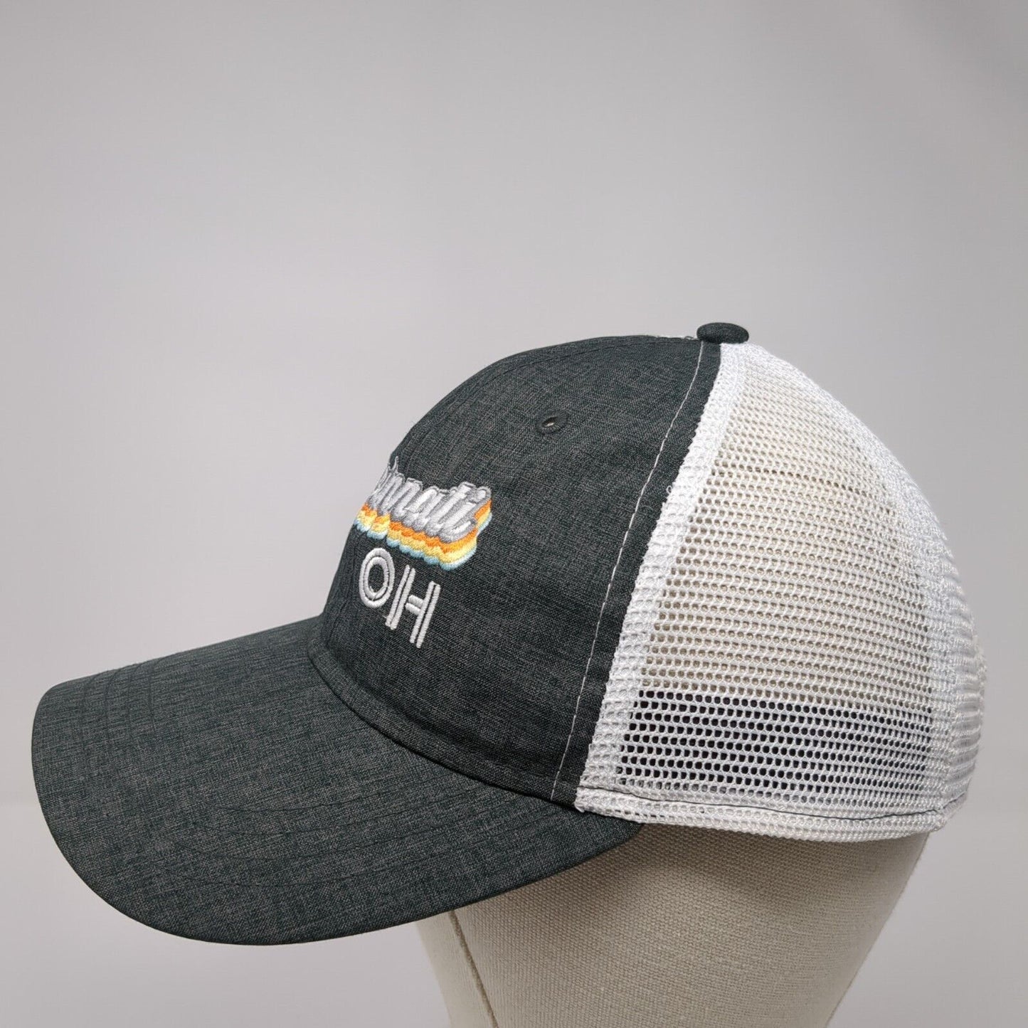 Cincinnati OH Strapback Trucker Hat Gray One Size Mesh Back Adjustable