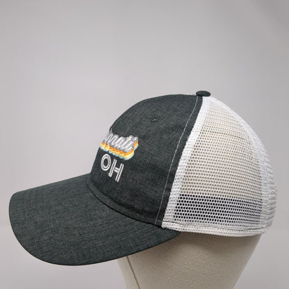 Cincinnati OH Strapback Trucker Hat Gray One Size Mesh Back Adjustable