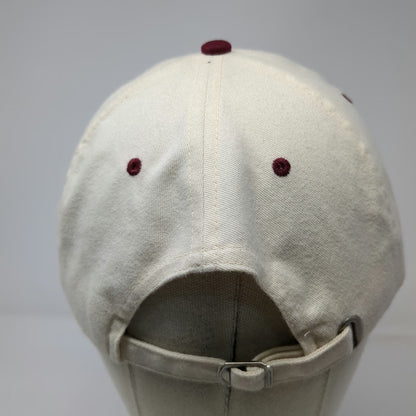 HeadShot Baseball Cap White Red One Size Eyeland Optical Centers Slideback Hat