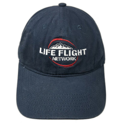 Port & Company Baseball Cap Blue One Size Life Flight Network Mountain Logo Hat
