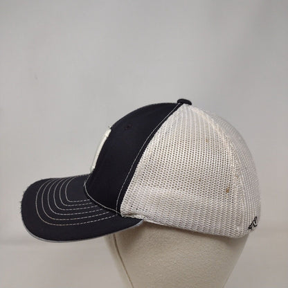 Letter N Youth Fitted Trucker Hat Black 6 3/8- 6 7/8 Mesh Back Pacific Headwear