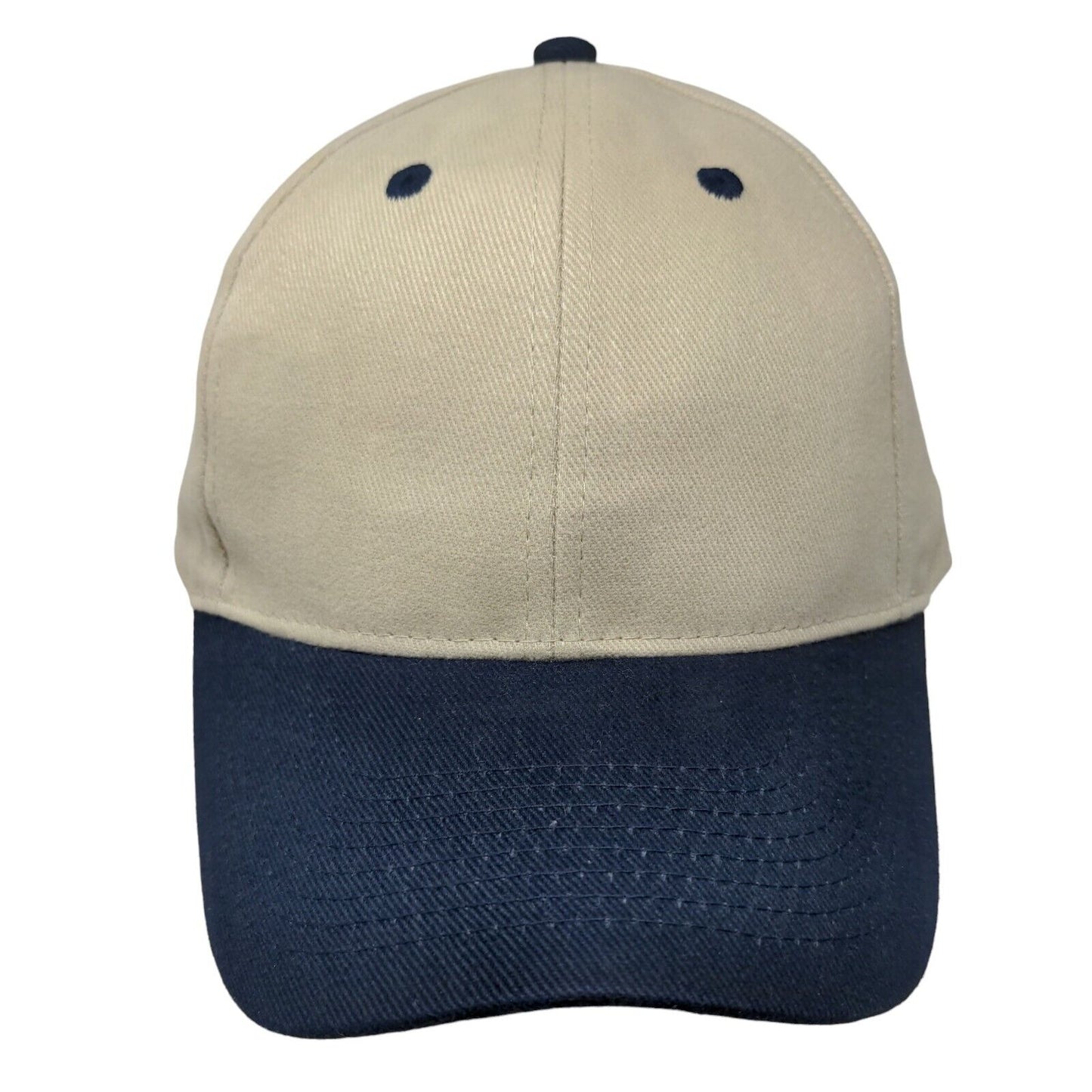 Otto Strapback Hat Tan OSFM Adjustable Vented Holes 6 Panel Blank Cotton