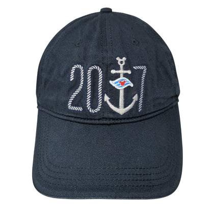 2017 Disney Cruise Line Strapback Hat Blue One Size Solid Adjustable
