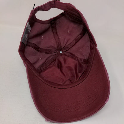 Best Friend Slideback Hat Red One Size Adjustable Patch Logo Pit Bull Distressed