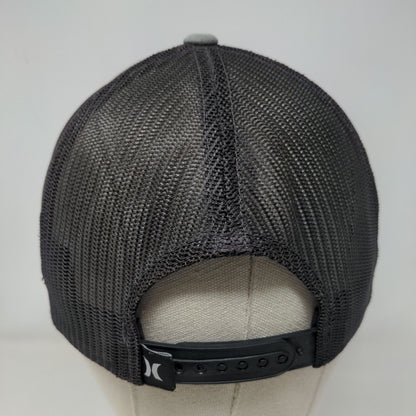 Hurley Snapback Mesh Back Trucker Hat Gray One Size Colorblock Yupoong