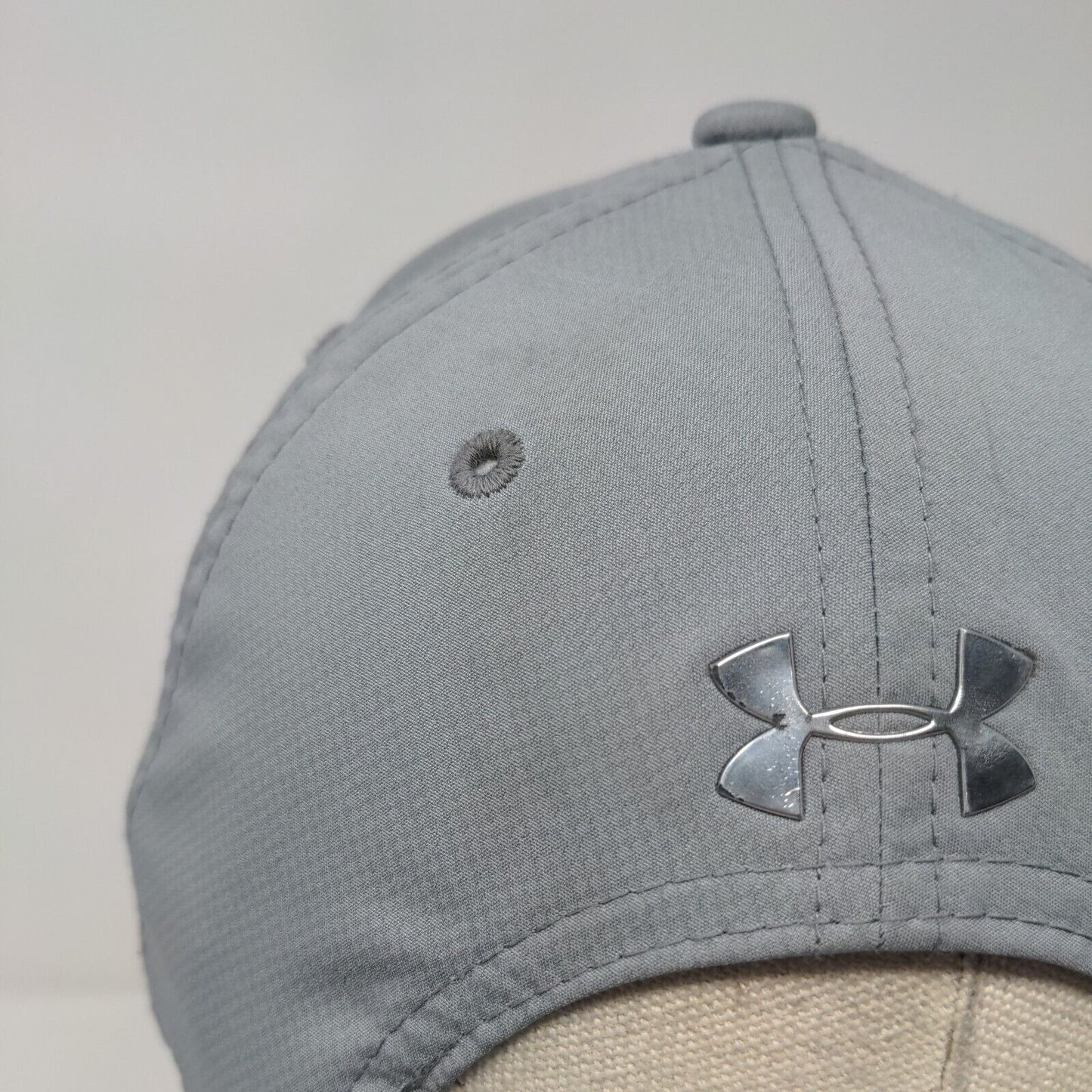 Batman Youth Snapback Hat Gray OSFA Adjustable Vented Holes 6 Panel Under Armour