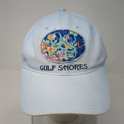 Gulf Shores Strapback Hat Blue One Size Solid Adjustable Embroidered