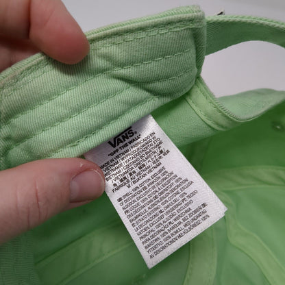 Vans Slideback Hat Green One Size Adjustable Embroidered Solid 6 Panel