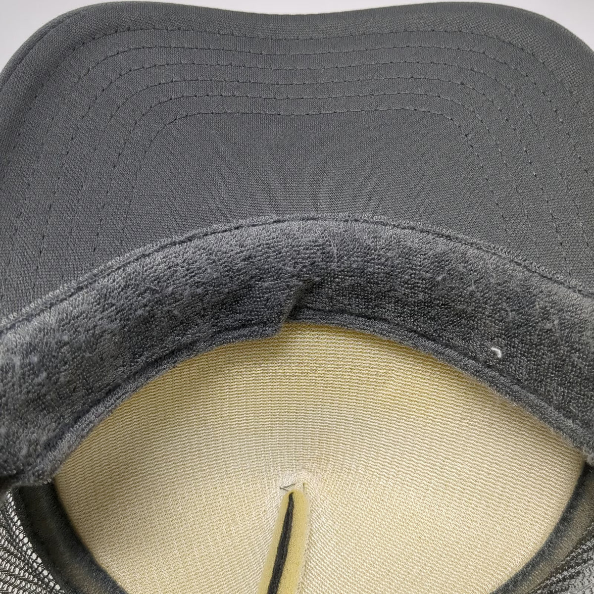 OTTO Trucker Hat Gray OSFM The Yoga Garage Logo Foam Mesh Snapback Rope Detail