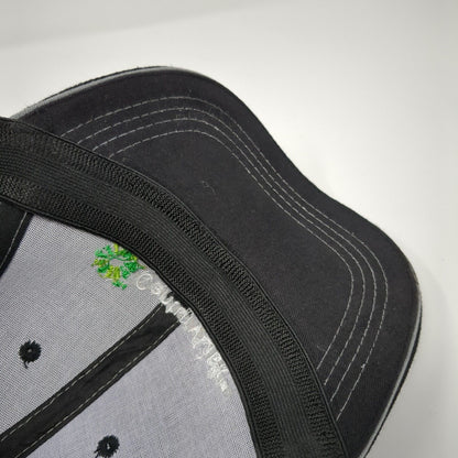 Century Link Fitted Trucker Hat Black S/M Vented Holes 6 Panel Mesh Back