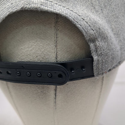 H&M Snapback Hat Gray One Size Flat Brim Harlem New York Basketball Athl Dept