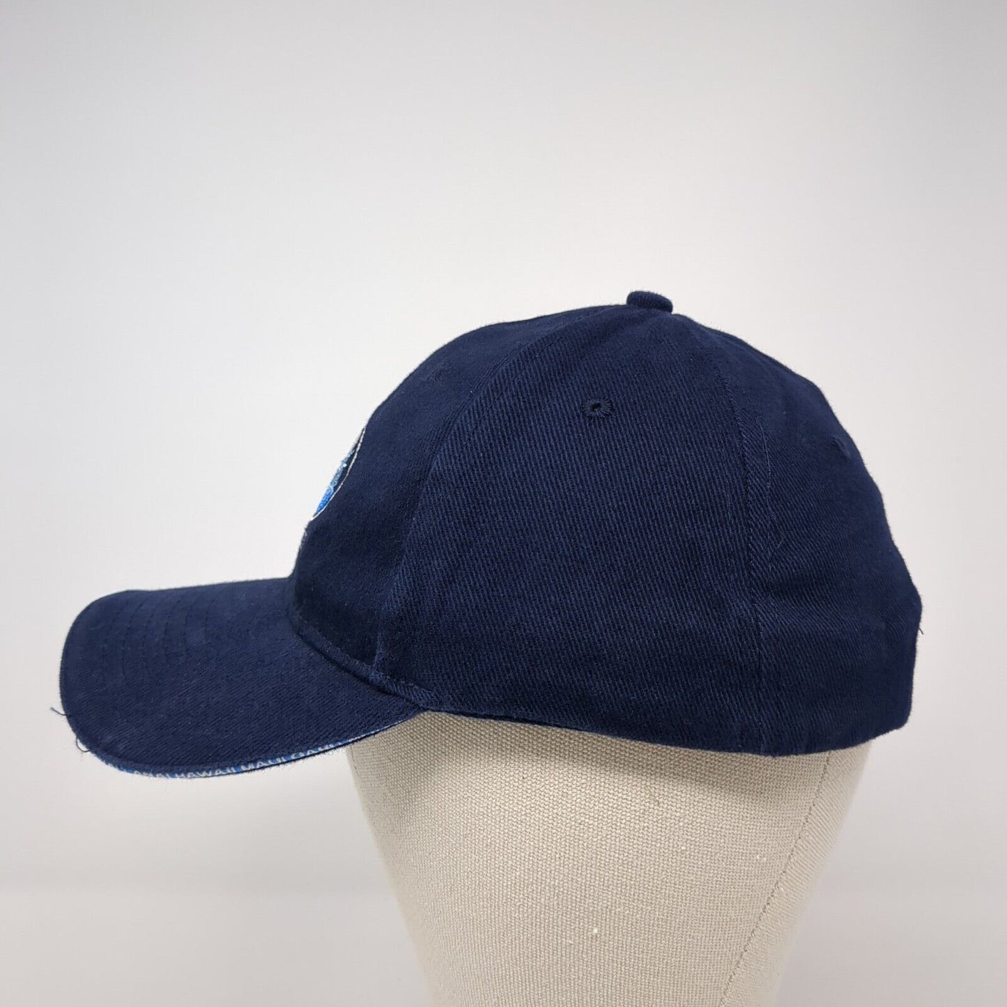 Hawaii Strapback Hat Blue One Size Adjustable Embroidered 6 Panel Surfware