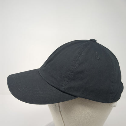 Unbranded Strapback Hat Black One Size Adjustable Lightweight 6 Panel Blank