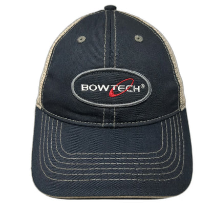 BowTech Baseball Cap Black One Size Mesh Back Strapback Contrast Stitching Hat