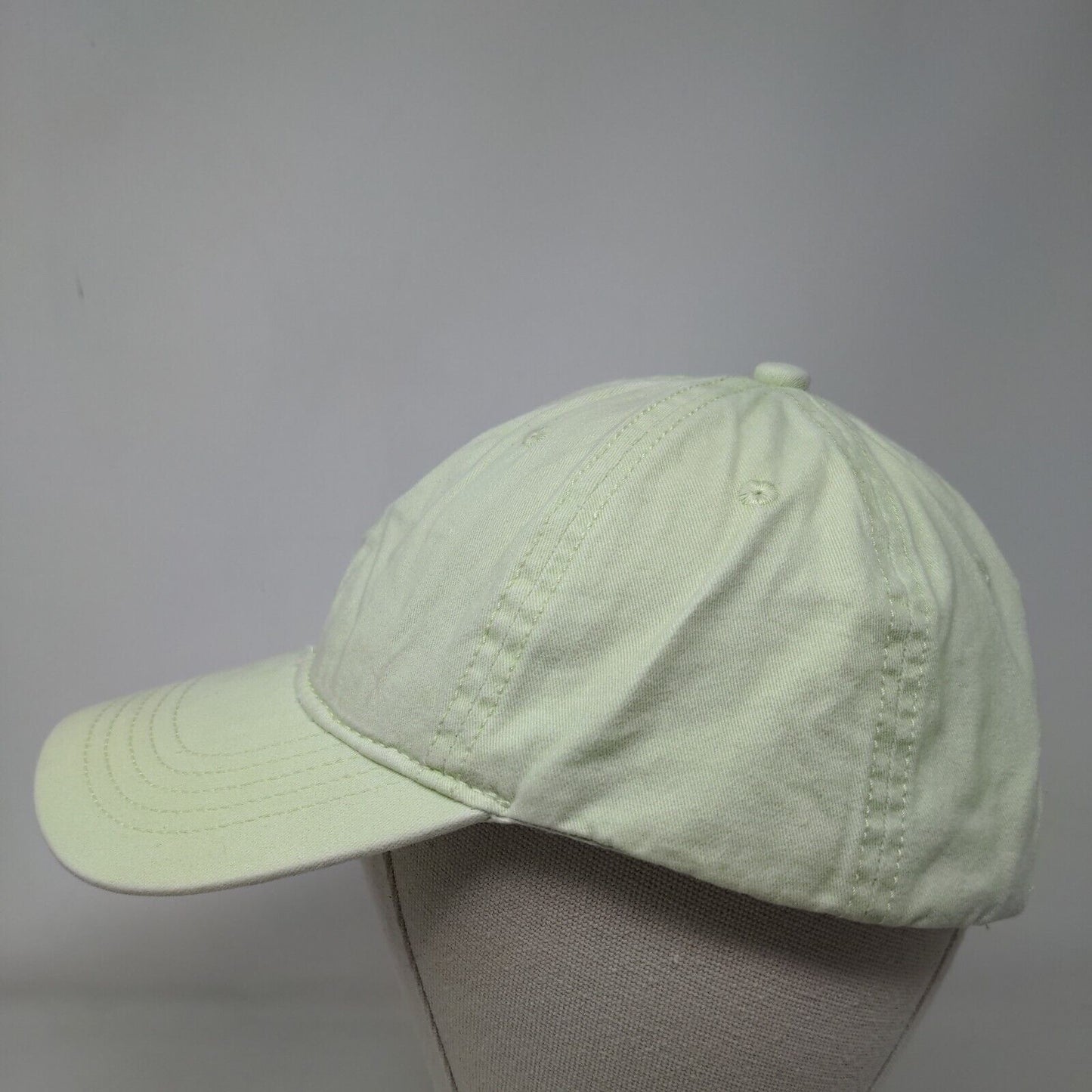 Unbranded Slideback Hat Green OSFM Adjustable 6 Panel Vent Holes Blank