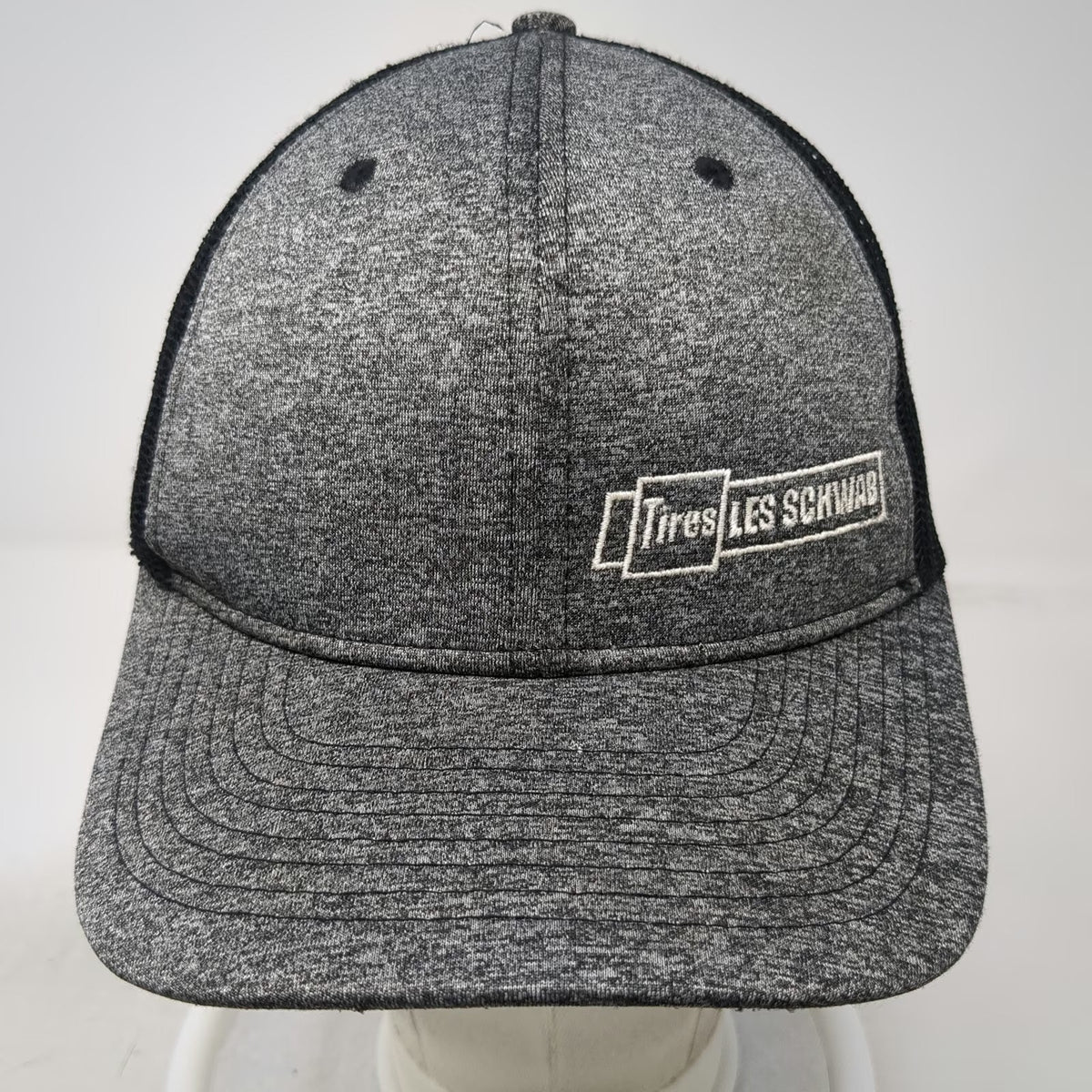 Les Schwab Tires Logo Trucker Hat Gray One Size Mesh Back Snapback Baseball Cap