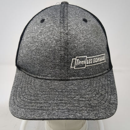 Les Schwab Tires Logo Trucker Hat Gray One Size Mesh Back Snapback Baseball Cap
