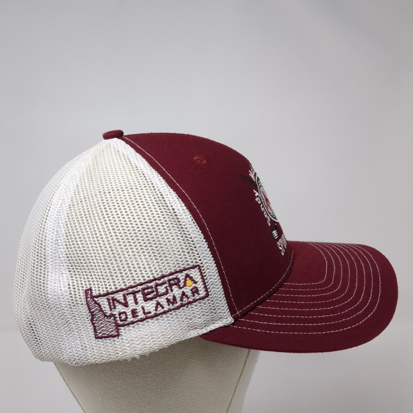 Sandy McLeod Memorial Spurs & Spikes Snapback Trucker Hat Red OS Adjustable