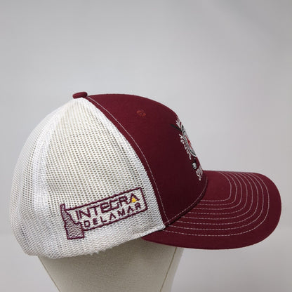 Sandy McLeod Memorial Spurs & Spikes Snapback Trucker Hat Red OS Adjustable