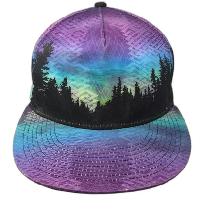Grassroots California 5 Panel Purple Hat One Size Northern Lights Satin GRC