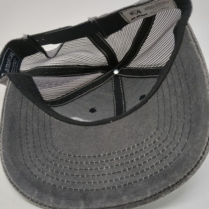 Outdoor Cap Trucker Hat Gray One Size RAM Logo Mesh Snapback Contrast Stitching