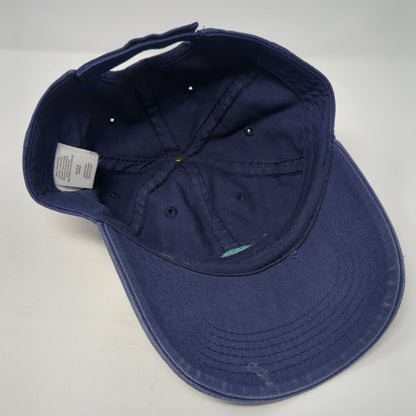 Life is Good Fish Strapback Hat Blue One Size Adjustable Embroidered Cotton
