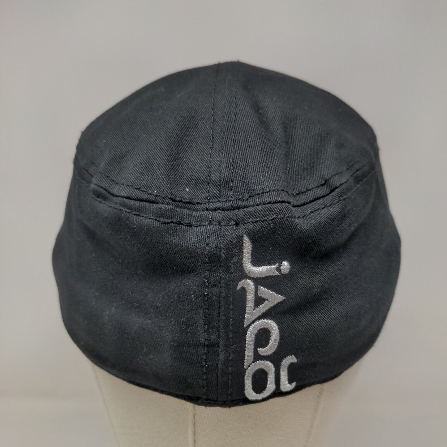 Jaco Fitted Cadet Army Cap Hat Black One Size Embroidered