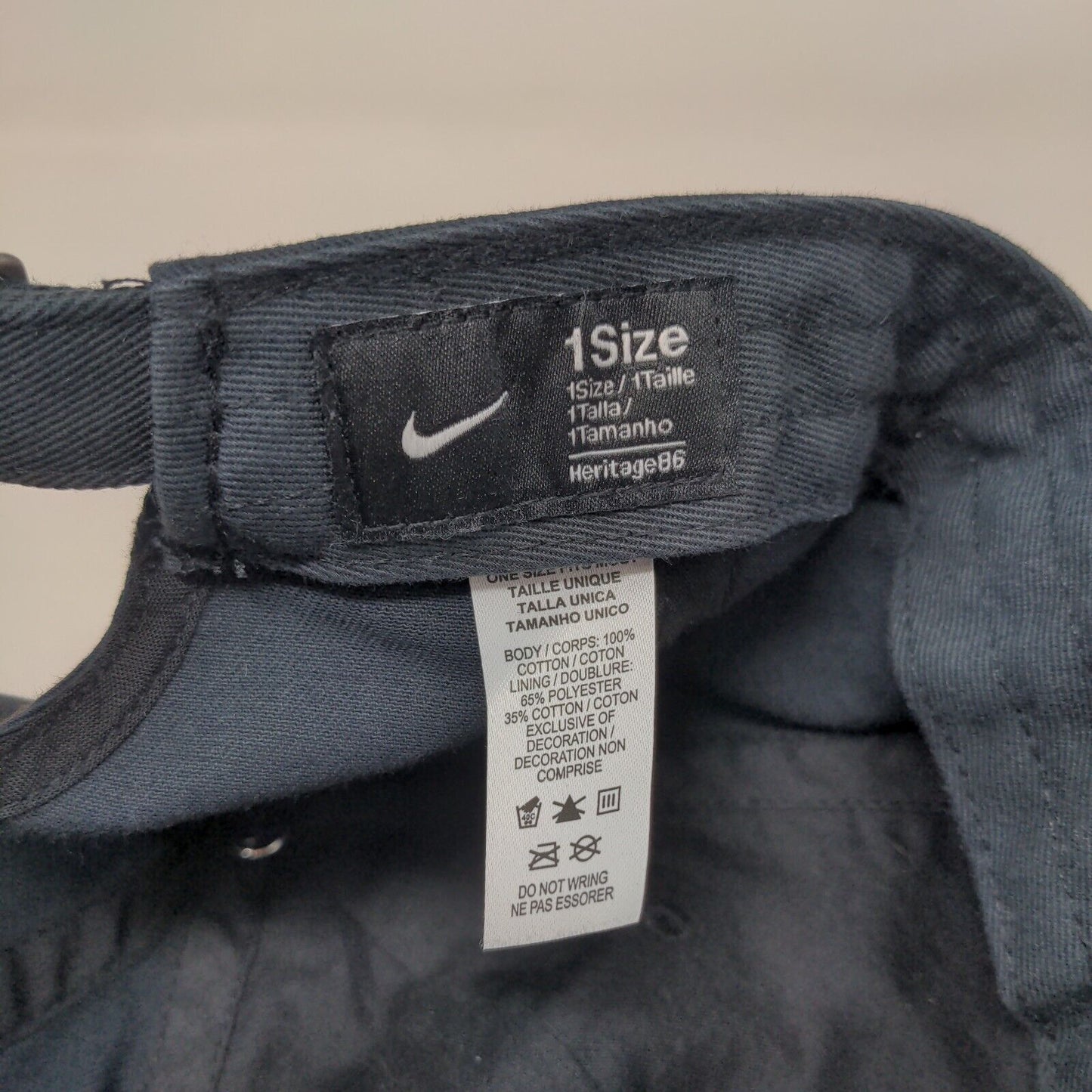 Nike Slideback Hat Blue OSFM Adjustable Embroidered Swoosh Heritage86 6 Panel