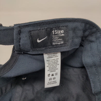Nike Slideback Hat Blue OSFM Adjustable Embroidered Swoosh Heritage86 6 Panel