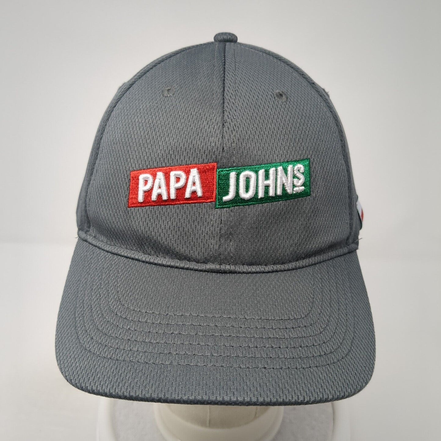 Papa Johns Strapback Baseball Cap Gray One Size Adjustable Employee Crew Hat