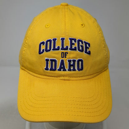 Legacy College of Idaho NCAA Yellow Cap One Size Hat Purple White Slideback