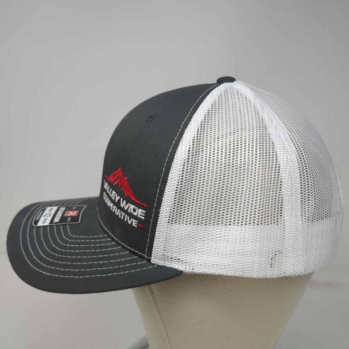 Richardson Trucker Hat Gray One Size Valley Wide Cooperative Mountain Snapback