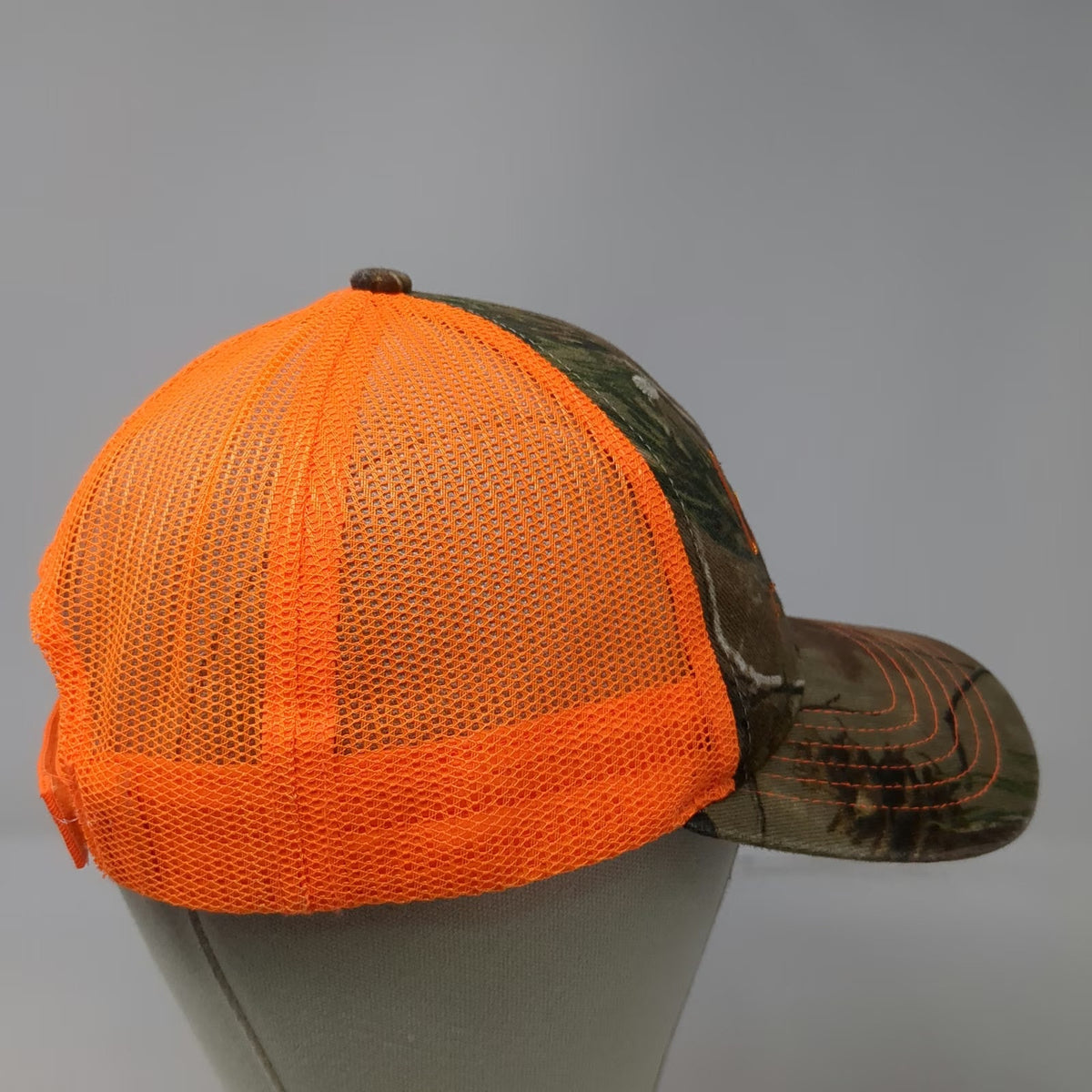 Katin Baseball Cap Green Orange One Size Realtree Camo Mesh Back Goodman Hat