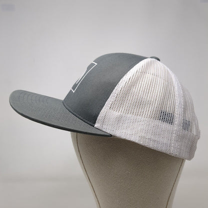 Pacific Headwear Snapback Mesh Back Trucker Hat Gray OSFA Embroidered