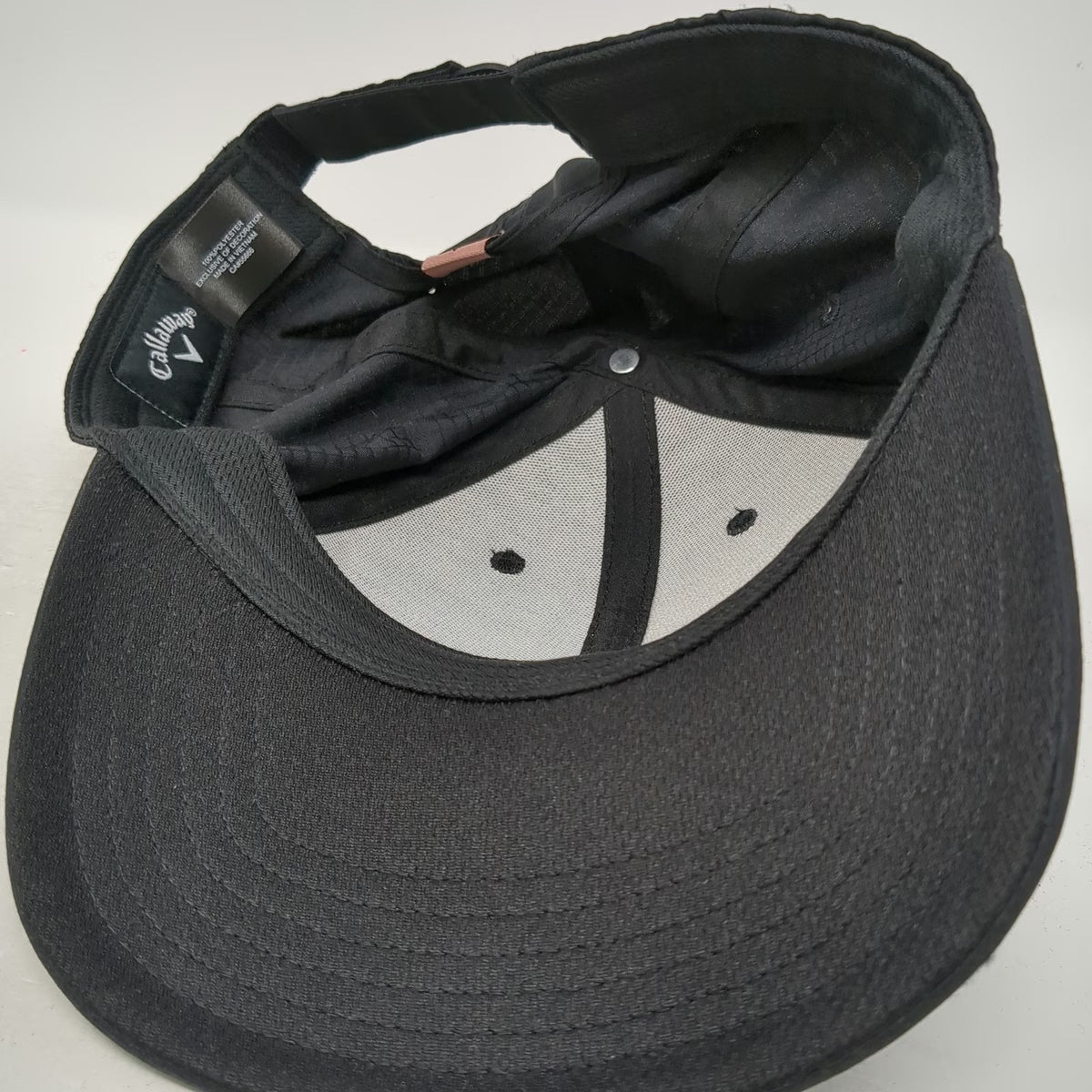 Callaway Baseball Cap Black One Size Topgolf Logo Metallic Shield Hat