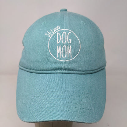 Comfort Colors Women's Slideback Hat Blue Embroidered Dog Mom St Louis Logo