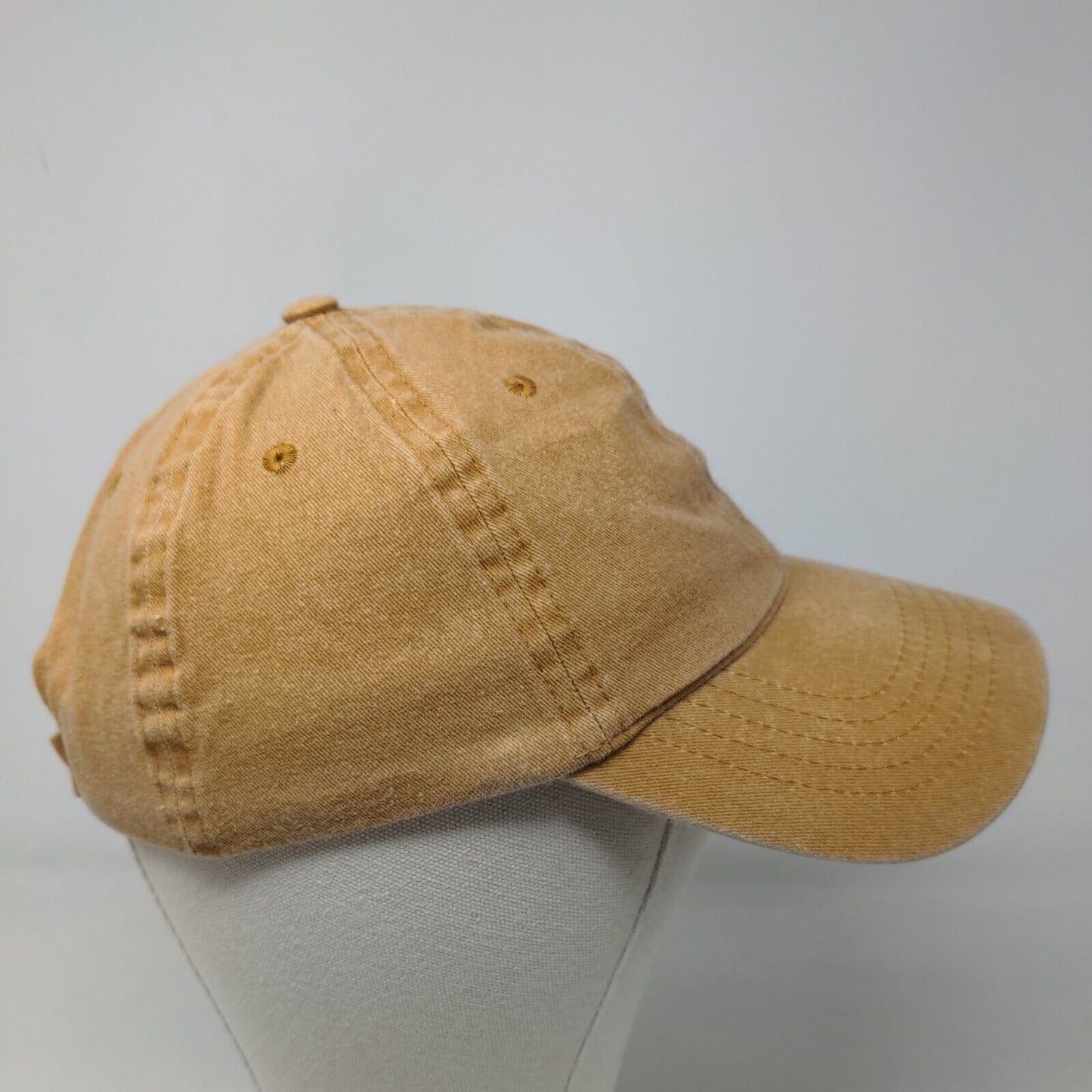 Unbranded Men's Strapback Hat Tan Size OSFM Blank Adjustable