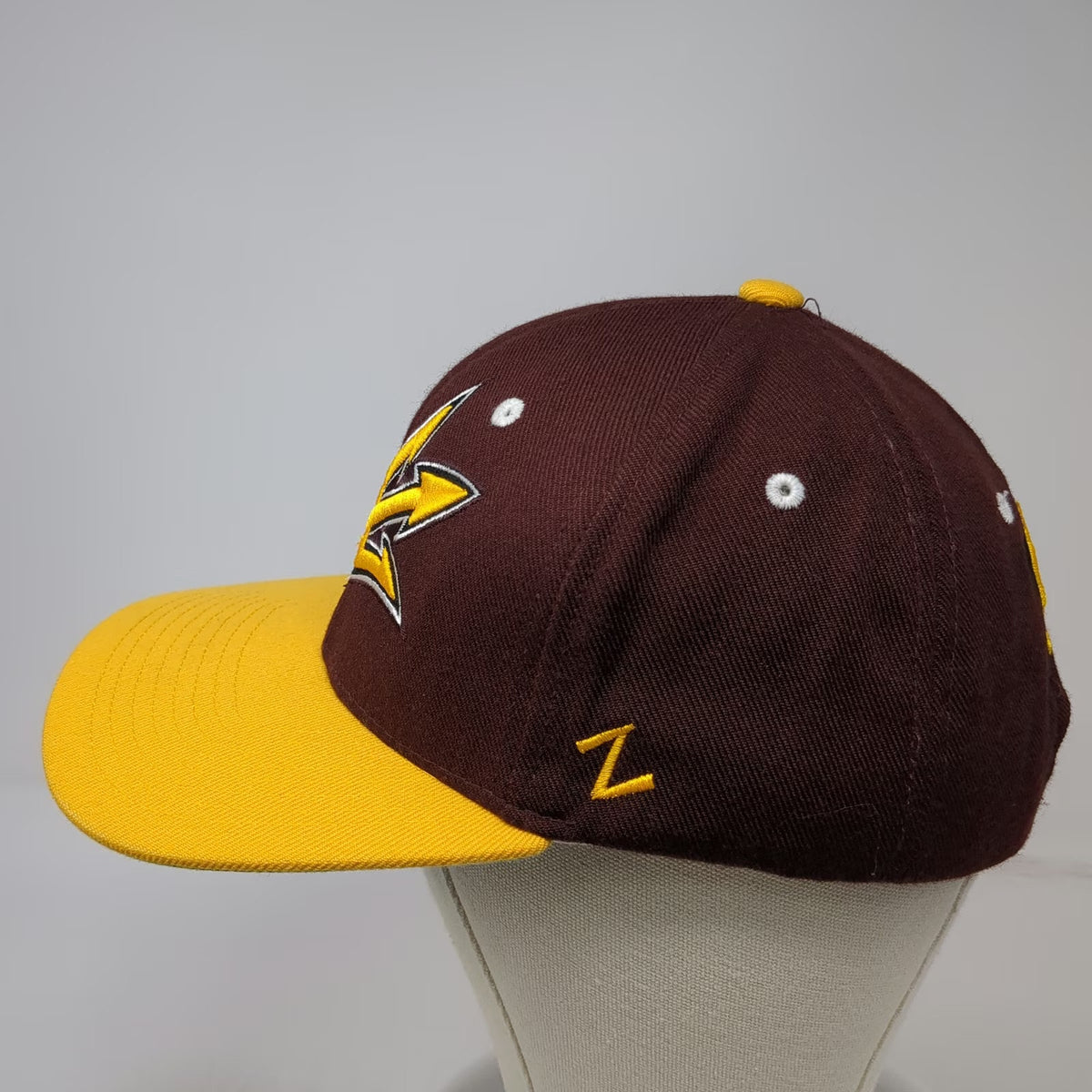 Arizona State Sun Devils NCAA Zephyr Snapback Hat Brown Yellow One Size Green UV