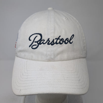 Barstool Slideback Baseball Cap White One Size Adjustable Patriotic '47 Brand